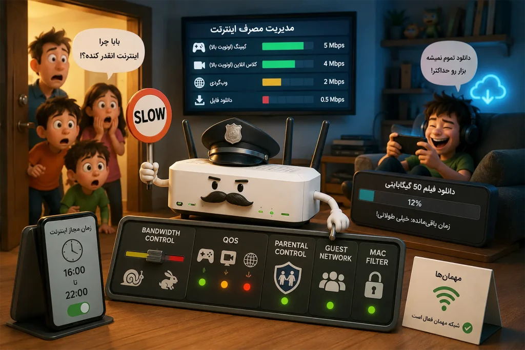 روش‌های محدود کردن مصرف اینترنت در مودم